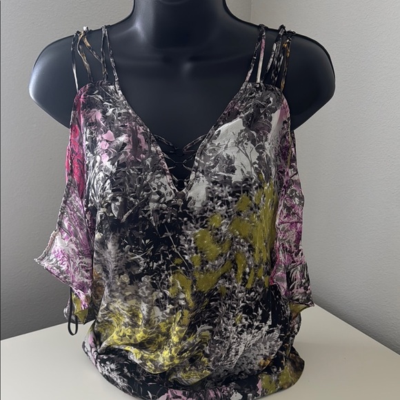 Leifsdottir 100% Silk Blouse – Size 0, Multicolor Boho Style - Picture 1 of 7